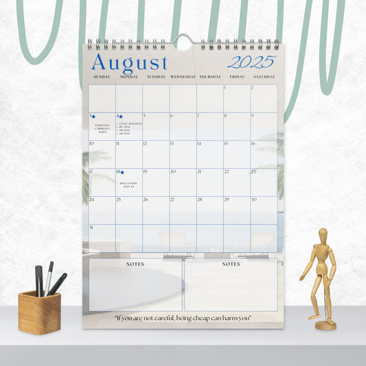 2025 Vintage Tropics Calendar - Canada Edition Wall Calendar PD Lively Roots Therapy